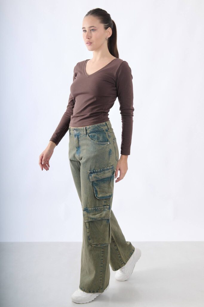 Art Baggy Cargo Oxido Tamara Ilumina Denim