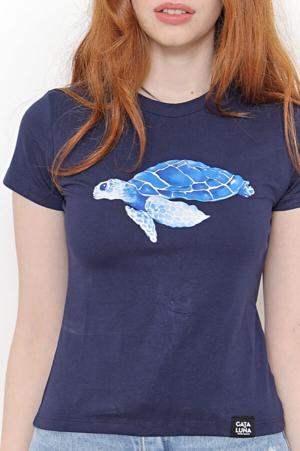 Art. 9033 Remera Baby Tee Estampa Tortuga