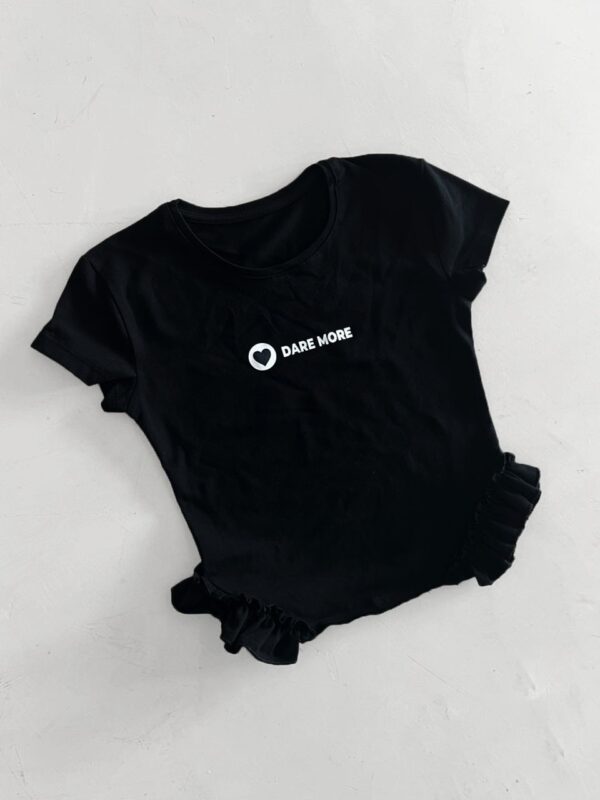 Art. 9036 remera baby tee frunce Dare More - Imagen 2